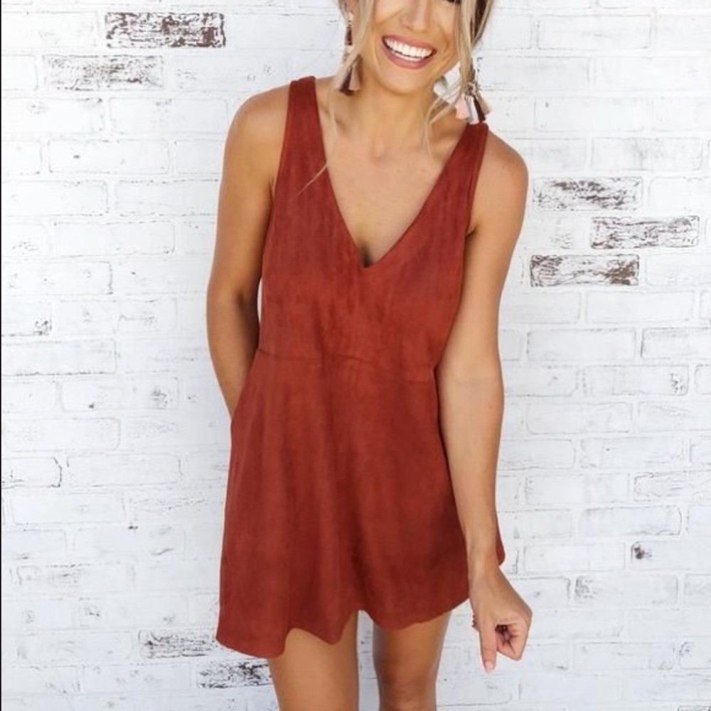 Buddy love Sally Suede Rust Dress